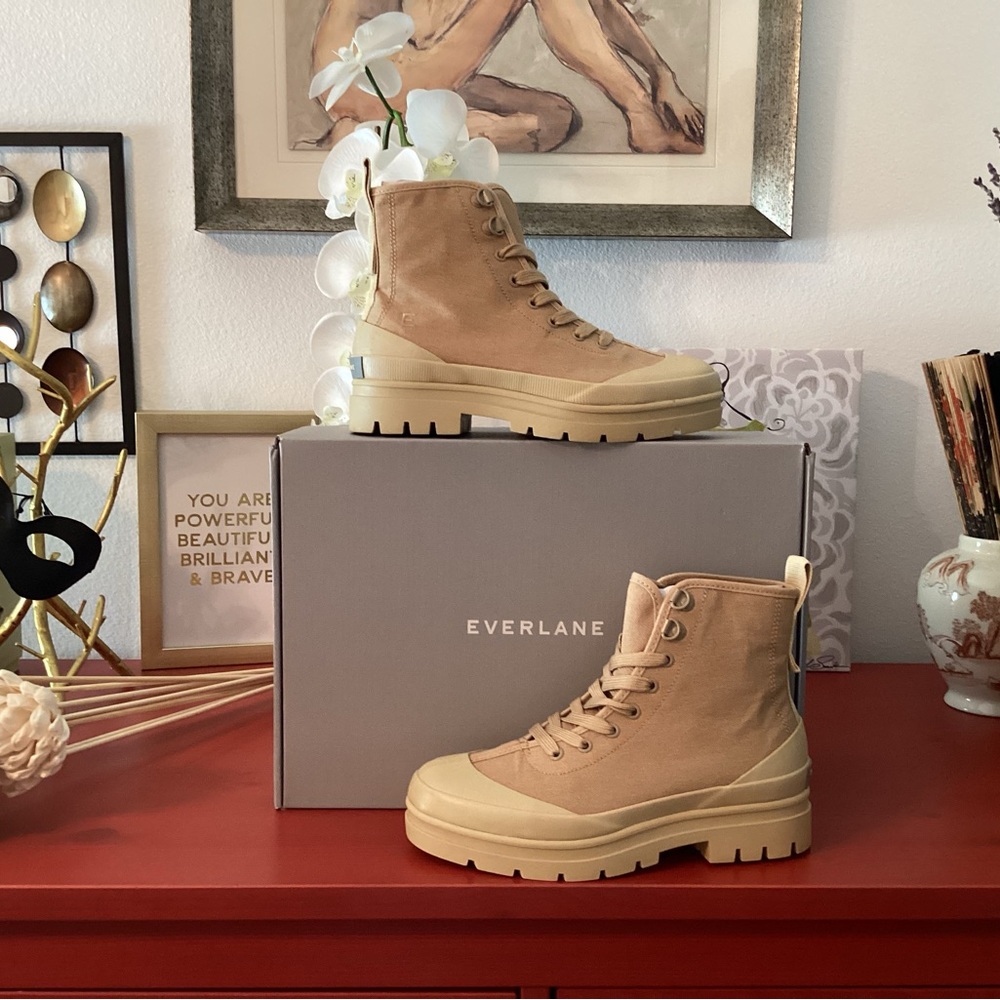 Everlane Canvas Utility Boots NWT